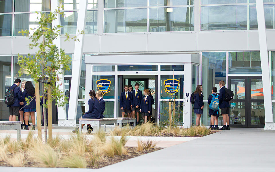 International students at Wakatipu High School, photo 1